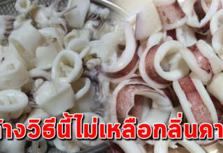 ล้างปลาหมึกไม่ให้คาว เนื้อขาวกรอบ ทริคง่ายๆแค่ 3นาที